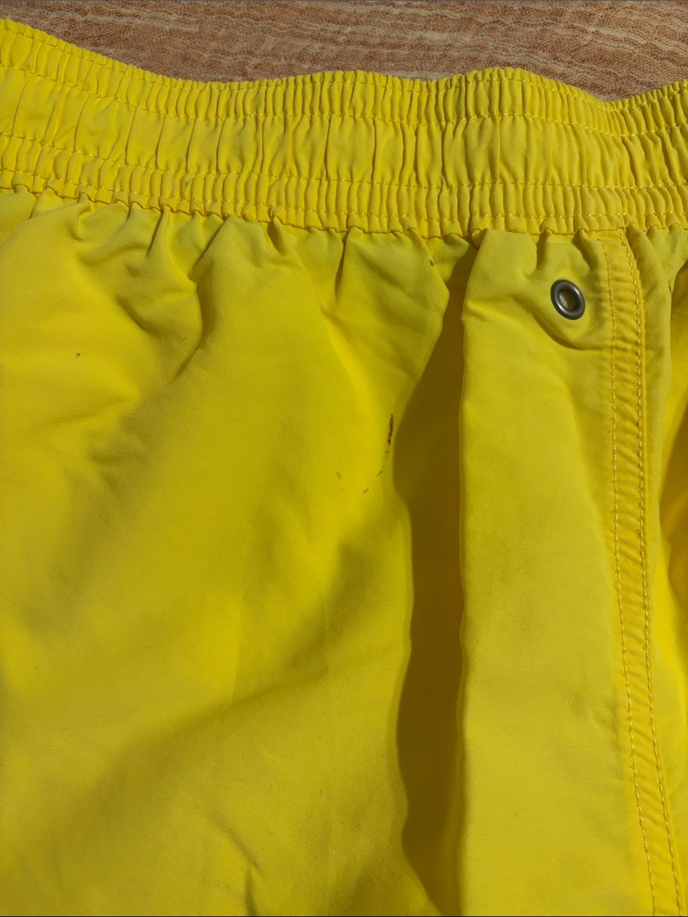 Polo by Ralph Lauren Bright Yellow Men’s Swim Trunks with Blue Waistband - Picture 4 of 5